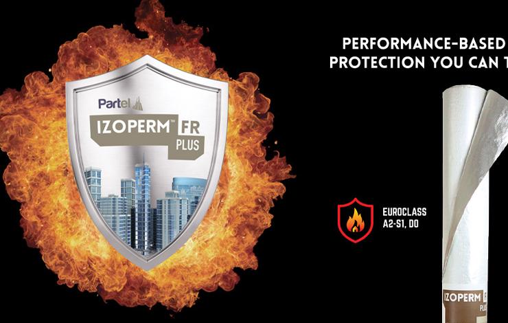 Partel secures structural fire safety with the IZOPERM PLUS FR Class A2 product system