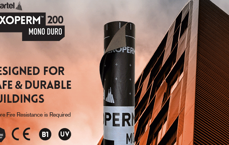 Partel launches EXOPERM™ MONO DURO 200 – UV Stable & Fire-Resistant Monolithic Membrane
