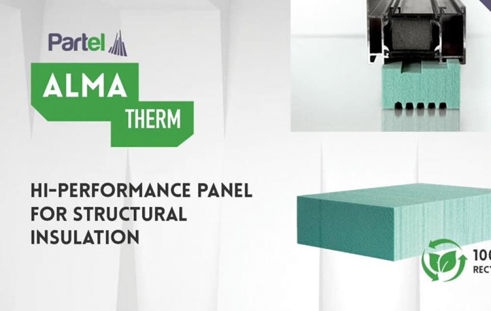 ALMA THERM – Partel launches a 100% recycled panel for structural insulation