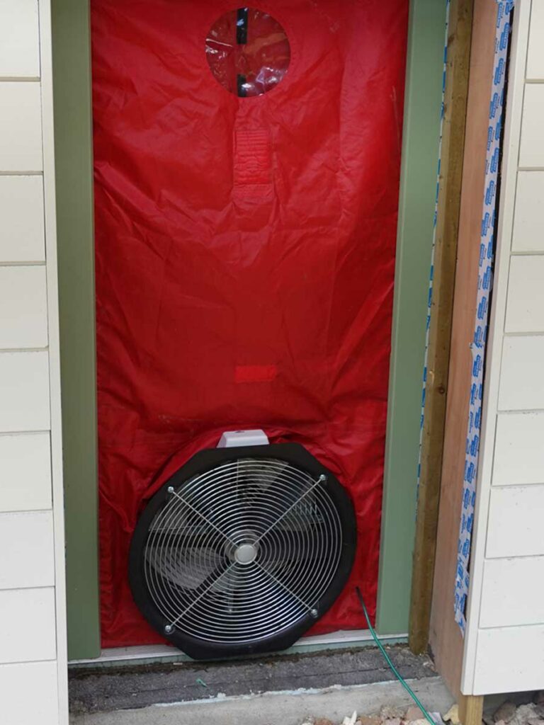 Blower Door Test for Air Permeability